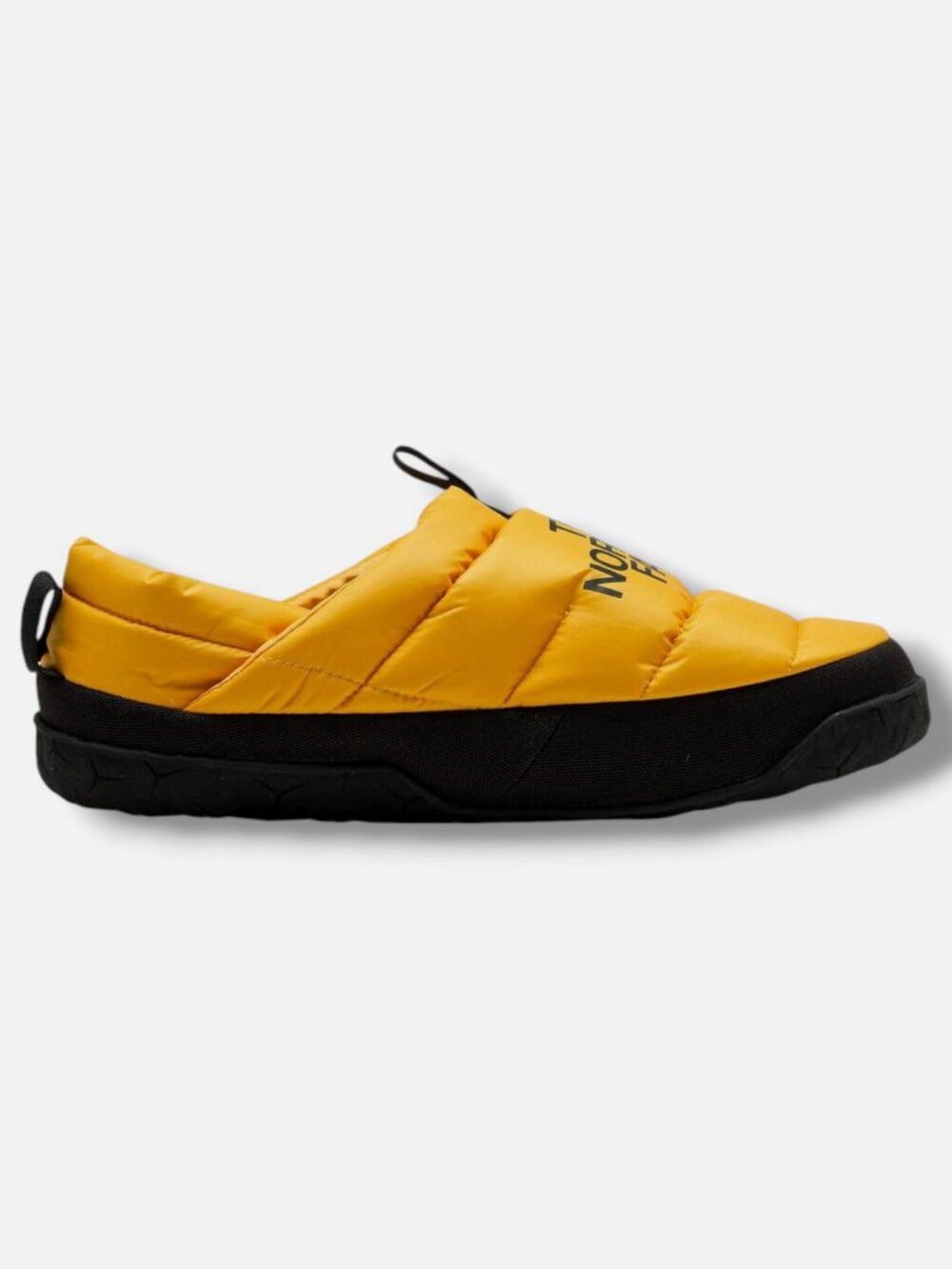 The North Face Men Yellow Black Nuptse Down Mule Slipper Shoe Size 7
